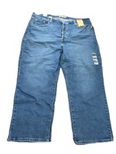 Levi's Ribcage Women’s Jeans Straight Ankle 22w Button Fly Msrp 79.50 Levi