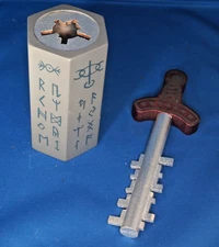 True Genius SWORD IN STONE Wooden Brainteaser Puzzle