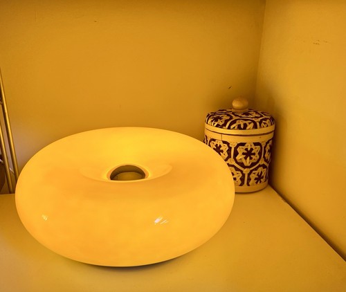 Modern USB Touch Sensor Donut Lamp Orange Glow | Bedroom, Living Room, Decor - Picture 2 of 4