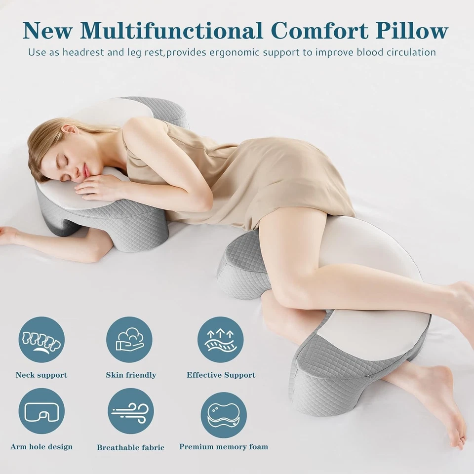 Side Sleeper Pillow with Arm Hole, Upgraded Shoulder Relief System for Neck Pain - Image 4 of 4