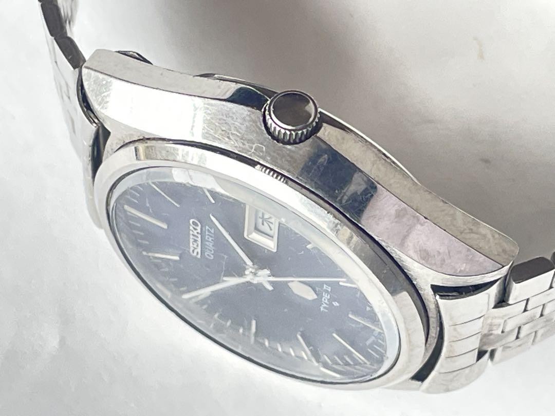 Seiko Type II Quartz 0903 8110 Blue Dial Vintage 1976 SUWA