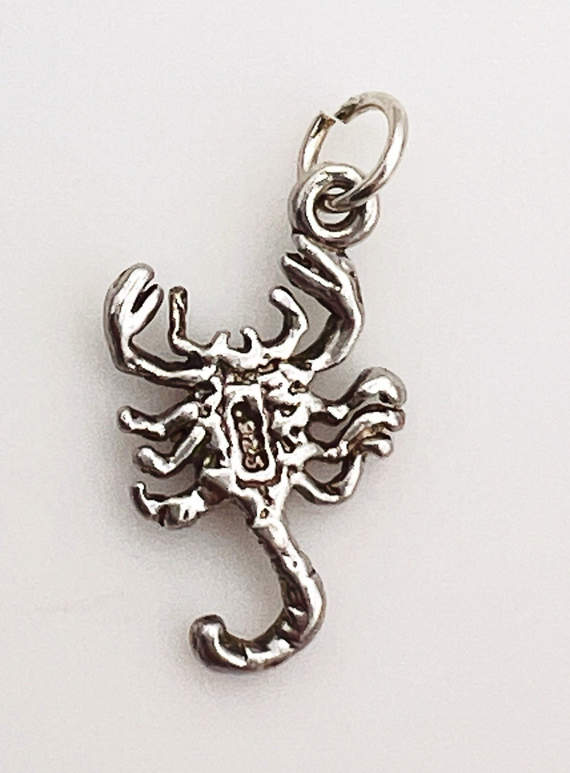 Tiny Solid 925 Sterling Silver Astrological Scorp… - image 2