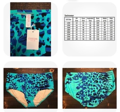 NEU COCOS LANE BRYANT BADE 48 50 52 54 PLUS SIZE SLIP UNTERTEIL Bikini Unterhose