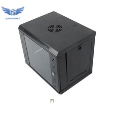 9U Wall Mount Network Server Rack Cabinet Enclosure 15.5'' Deep Door Lock Balck