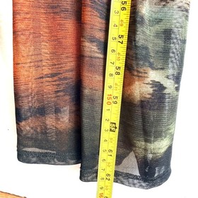 LIBIAN Shirred Sheer Mesh Bohemian Hippie Festival Flared Jumpsuit Womens S