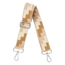 Purse Straps Replacement Crossbody with Silver Buckle, Beige-Brown