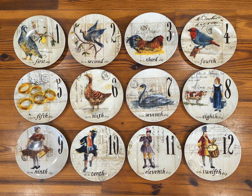Williams Sonoma 12 Days Of Christmas Plates