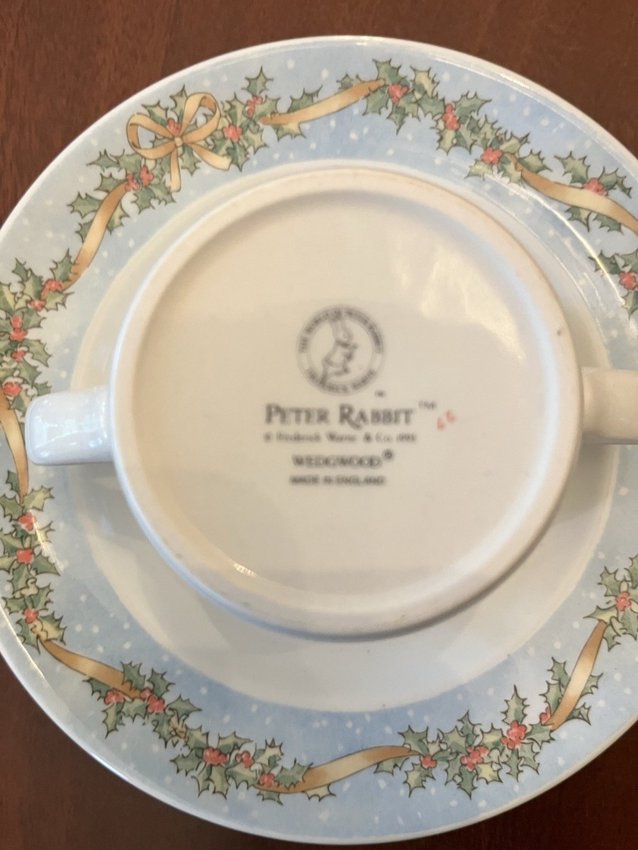 Vintage Wedgwood Peter Rabbit Christmas Nusery Cup & Saucer Set