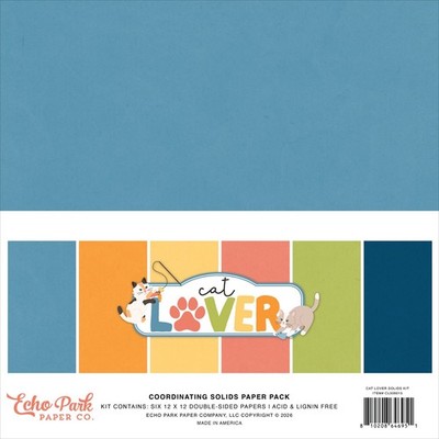 Echo Park Paper 12'' x 12'' Cardstock Solids Kit - Cat Lover