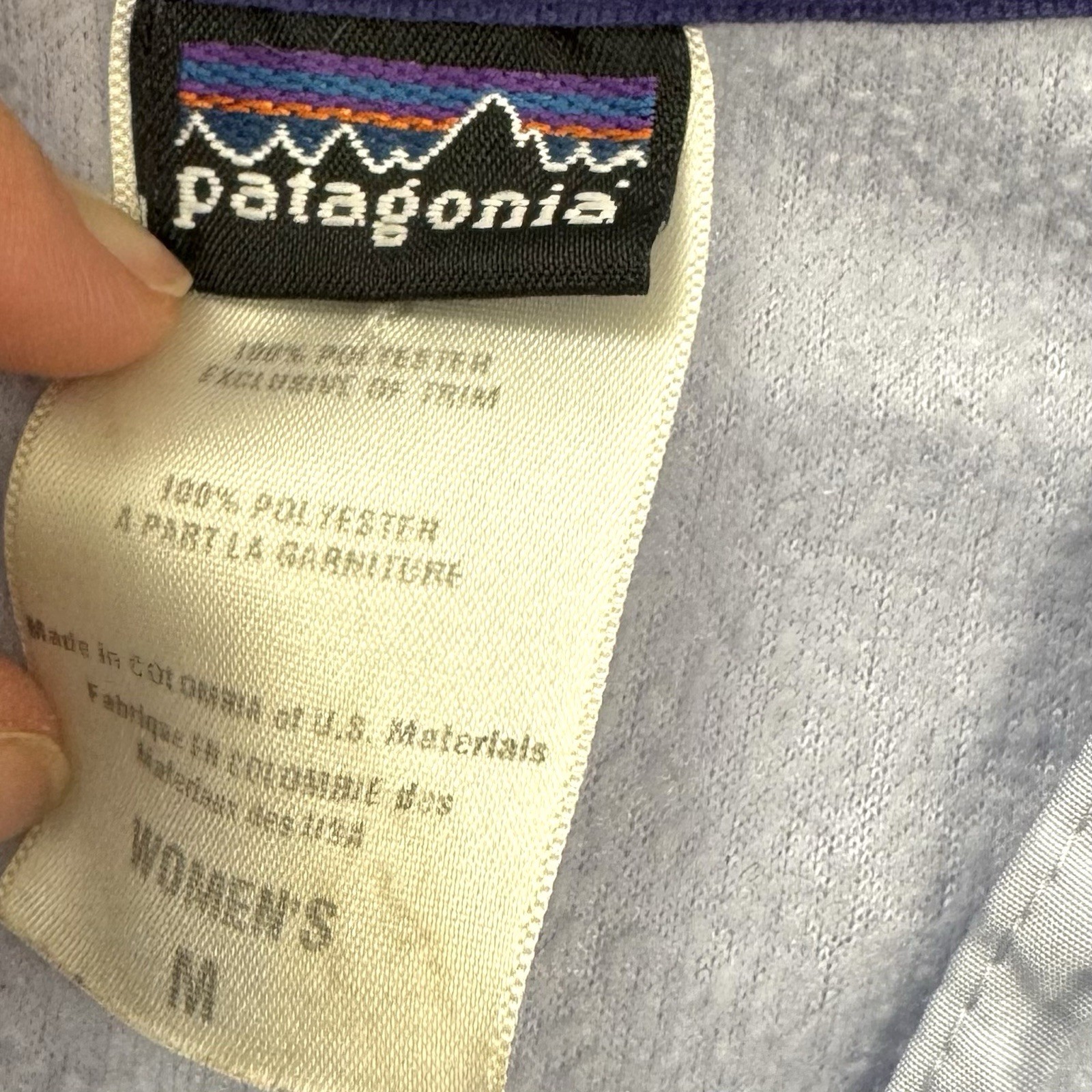 Vintage Patagonia Women’s M Purple Lightweight Fleece Jacket Full Zip Outdoorsy thumbnail 5