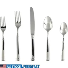 20 Piece Bistro Stainless Steel Flatware Set Dishwasher Safe Cutlery Set New