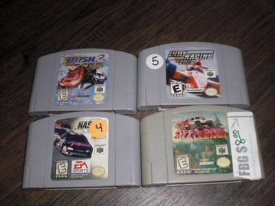 Off Road Challenge Rush 2 Extreme Racing Indy Racing 2000 NASCAR Nintendo 64 N64