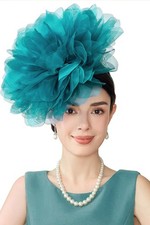 BABEYOND Fascinators Hats for Women - Tea Party Kentucky One Size, Lake Blue