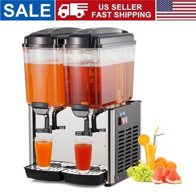 Commercial Beverage Dispenser 9.51Gal/36L Ice Tea & Drink Dispenser with 2 Tanks