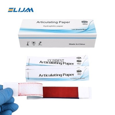 144Sheets/1Box Dental Articulating Paper Lab Products Teeth Care Red/Blue Strips