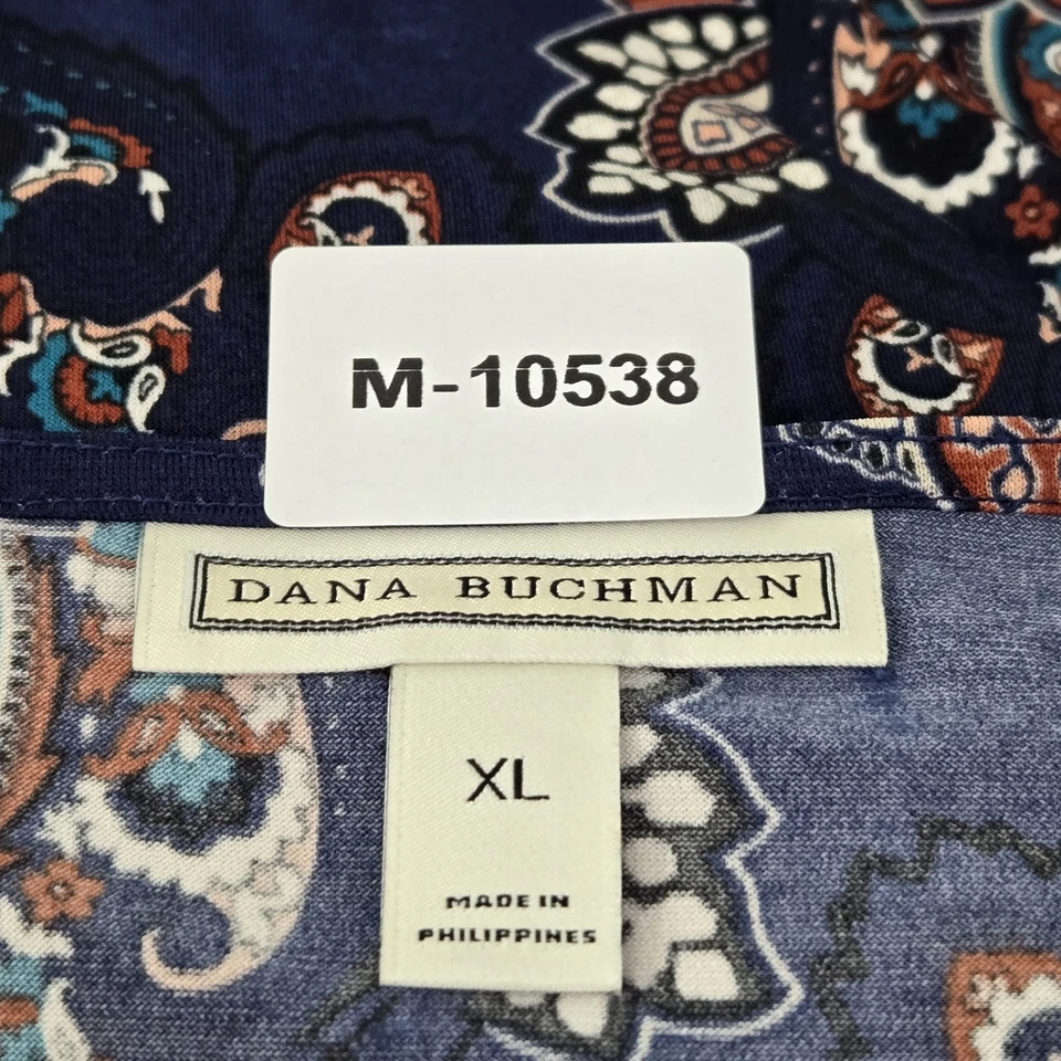 Blusa Pullover Dana Buchman Mujer XL Azul Marino Cachemira Cuello en V Foto 2 de 4