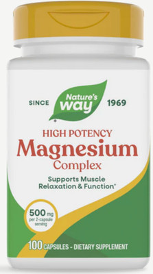 Nature's Way Magnesium Complex Dietary Supplement Capsules 500 mg 100 ct