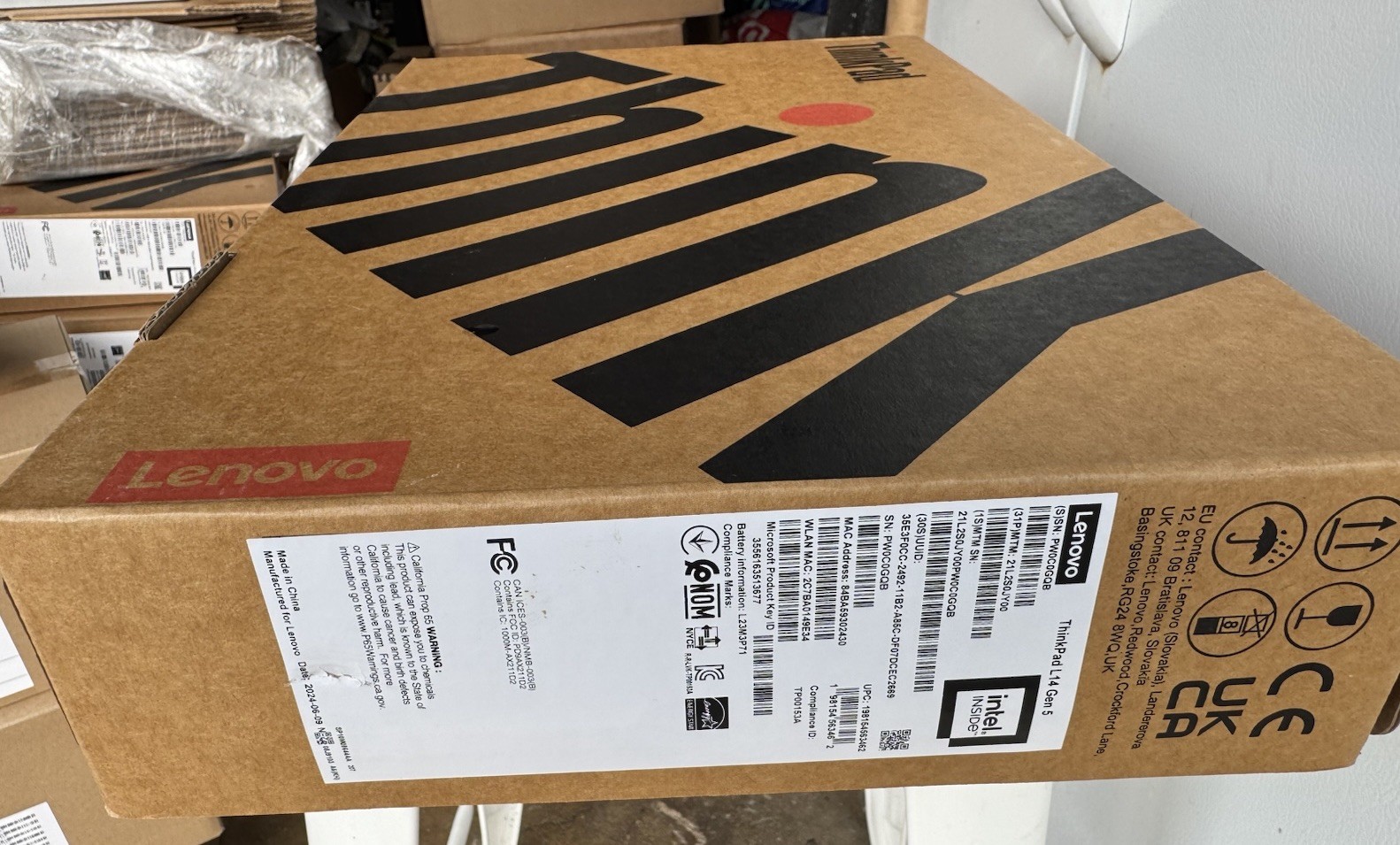Lenovo ThinkPad L14 Gen 5 14" Intel Core Ultra 5 125U 16GB 512GB W11 Enterprise
