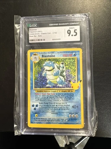 Pokemon Blastoise Holo BGS 9.5 Classic Collection Celebrations 2/102