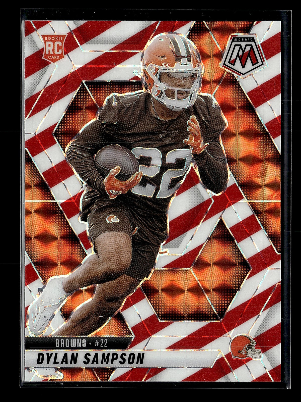 2025 Panini Mosaic Dylan Sampson Mosaic Red and White Stripe #355