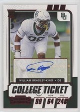 2021 Panini Contenders Draft Picks Game Ticket Red William Bradley-King Auto 8em