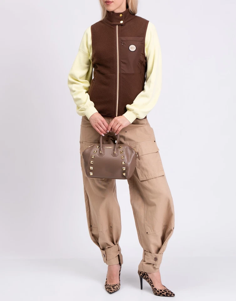 RRP €220 WE NORWEGIANS Fleece Gilet Size S Merino Wool Blend Full Zip High Neck - Image 2 of 4