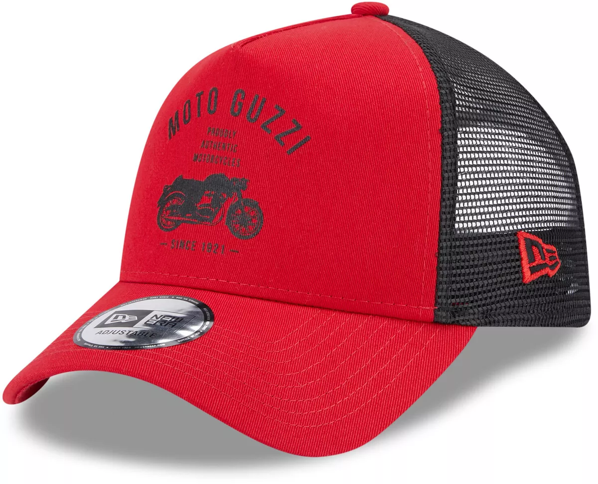 Moto Guzzi New Era Heritage E Frame Scarlet Trucker Cap eBay