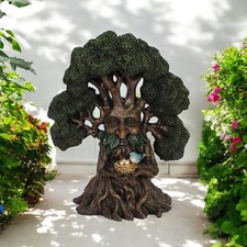 Green Man Fantasy Figurine Gothic Garden Ornament Pagan Statue Mystical Decor