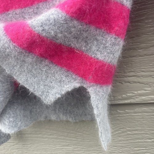 Moda Kaninchenhaar Mischung Pullover Medium rosa grau gestreift lässig weich Crop Barbie - Bild 7 von 10