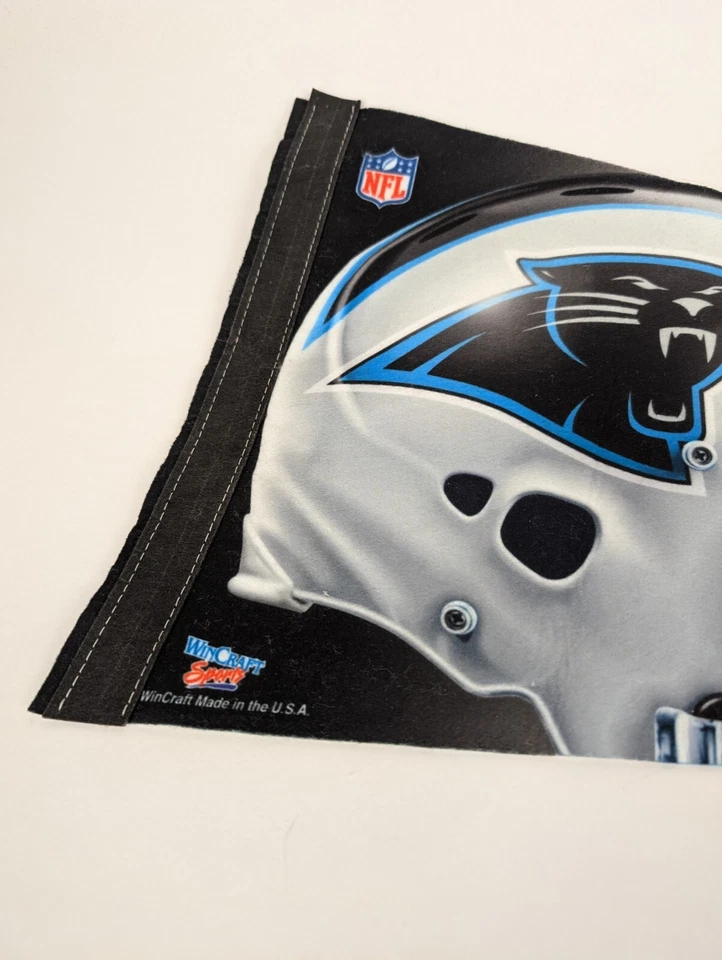 CAROLINA PANTHERS NFL Retro Vintage Años 90 Premium Fieltro BANDERÍN 30 X 12 Foto 2 de 4