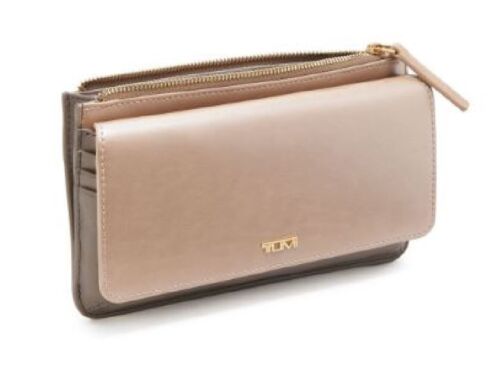 Tumi Belden Leder BOXED Geldbörse/Crossbody/Clutch in Metallic Pink ~PERFEKTES GESCHENK - Bild 2 von 4