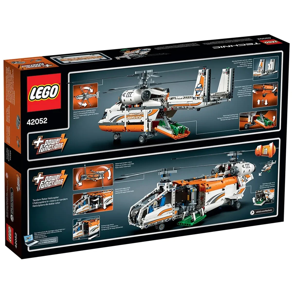 Lego Heavy Lift Helicopter 42052 Technic Minifigure Building Set