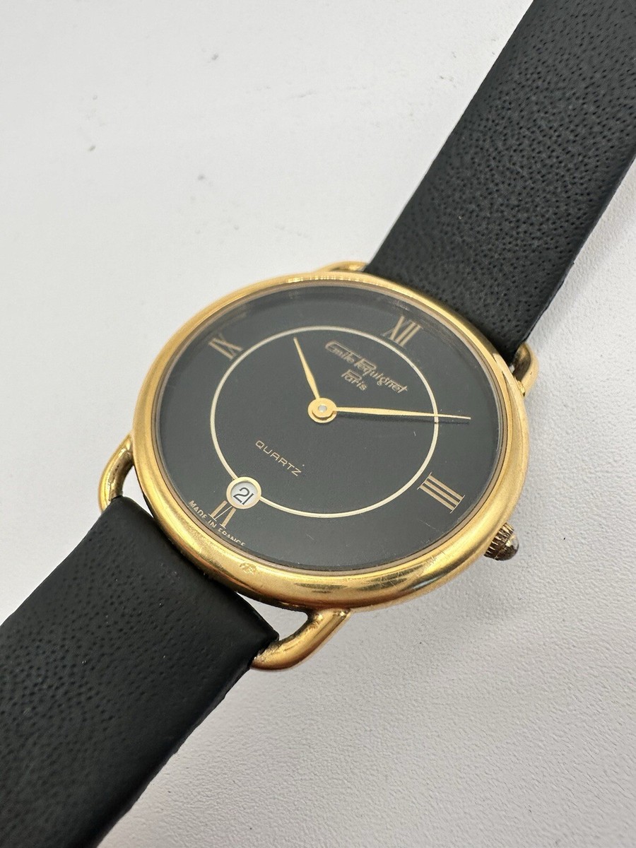 RARE Vintage EMILE PEQUIGNET Paris Men's Quartz Watch Date RARE Vintage EMILE PEQUIGNET Paris Men's Quartz Watch Date