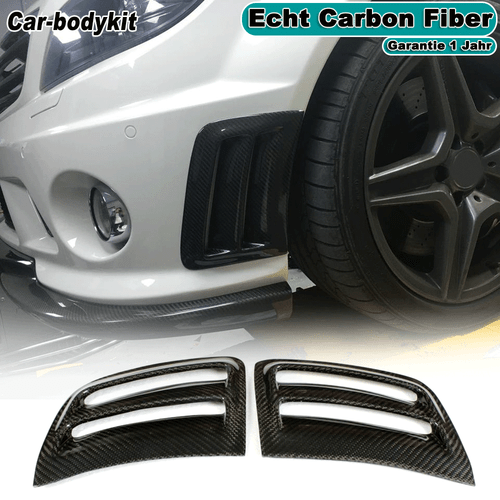 2x Carbon Lufteinlass Lufthutze Stoßstange für Mercedes Benz W204 C63  08-11 - Bild 1 von 12