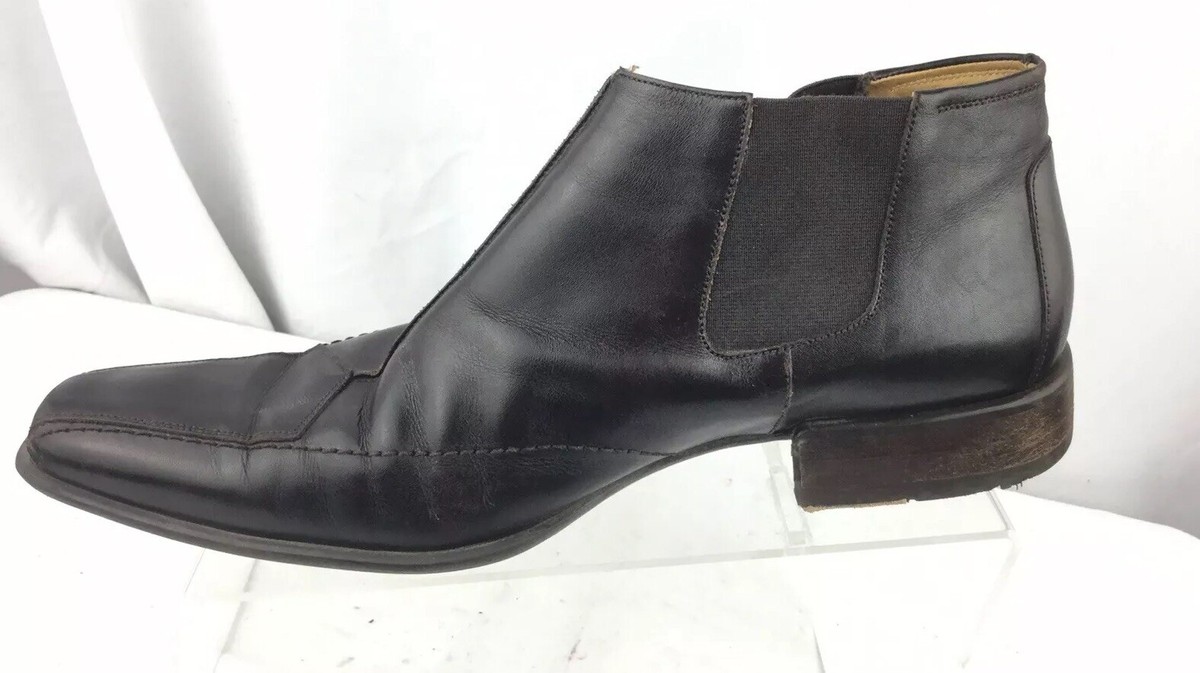 Mezlan Flynn Boots Shoes Mens Size 9 Black Leather Chelsea Ankle Square Toe Shoe Mezlan Black Driver Boot – McQueens Custom Tailor Shoes  main image 4