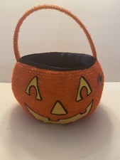 Halloween Pumpkin Candy Bucket Trick Or Treat Light Up