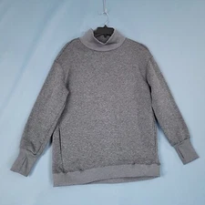 RBX Women's Pullover Sweatshirt Mock Neck Thumbhole Gray Size S/P