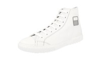 Prada Daino Leder Stratus High-Top Sneaker - 4T3218 - Weiss - Neu - 9 43