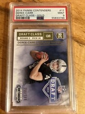2014 Panini Contenders - Draft Class Gold #RDA-17 Derek Carr /199 (RC) PSA 9