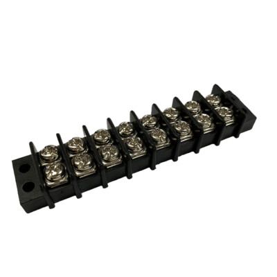 12 30A 12V Junction Block, Bus Bar Terminal in Plated Brass 1PC