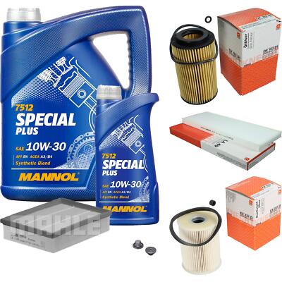 MAHLE Inspektionspaket 6 L MANNOL Special Plus 10W-30 für Opel Vectra B Caravan