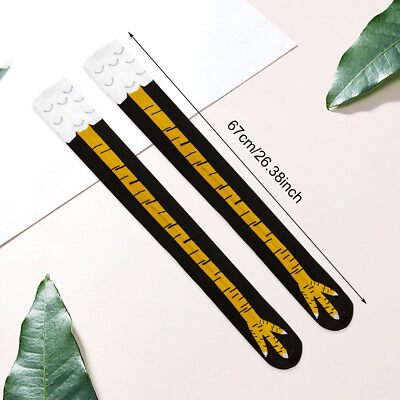 2 Paia Calzini Piedi Di Pollo 3D - Taglia Unica, Poliestere, Design Divertente | Calze Cosplay