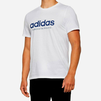 adidas Mens Linear TSL Short Sleeve T-Shirt --S, M, L, XL-- White DV1893, FM6649