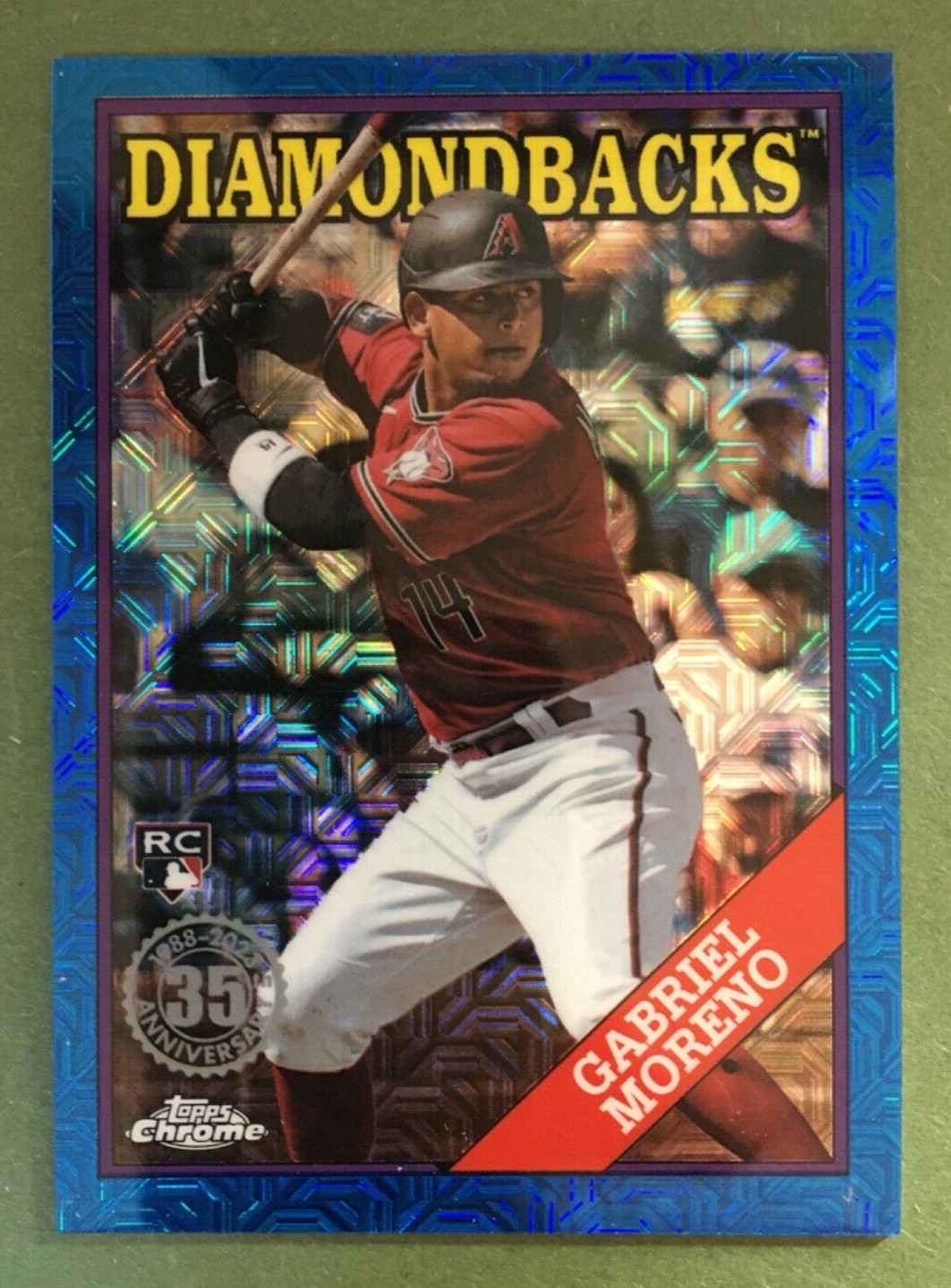 2023 Topps Update Gabriel Moreno RC Silver Pack Chrome Blue 140/150 Diamondbacks