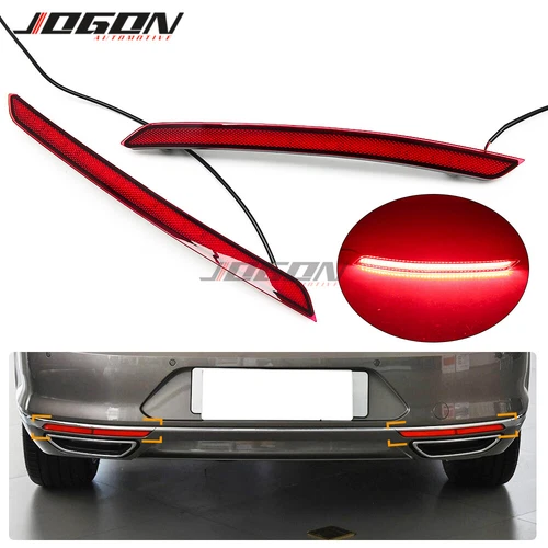 For VW Passat B8 2015-2020 Rear Bumper LED Dynamic Reflector Fog Braking Light