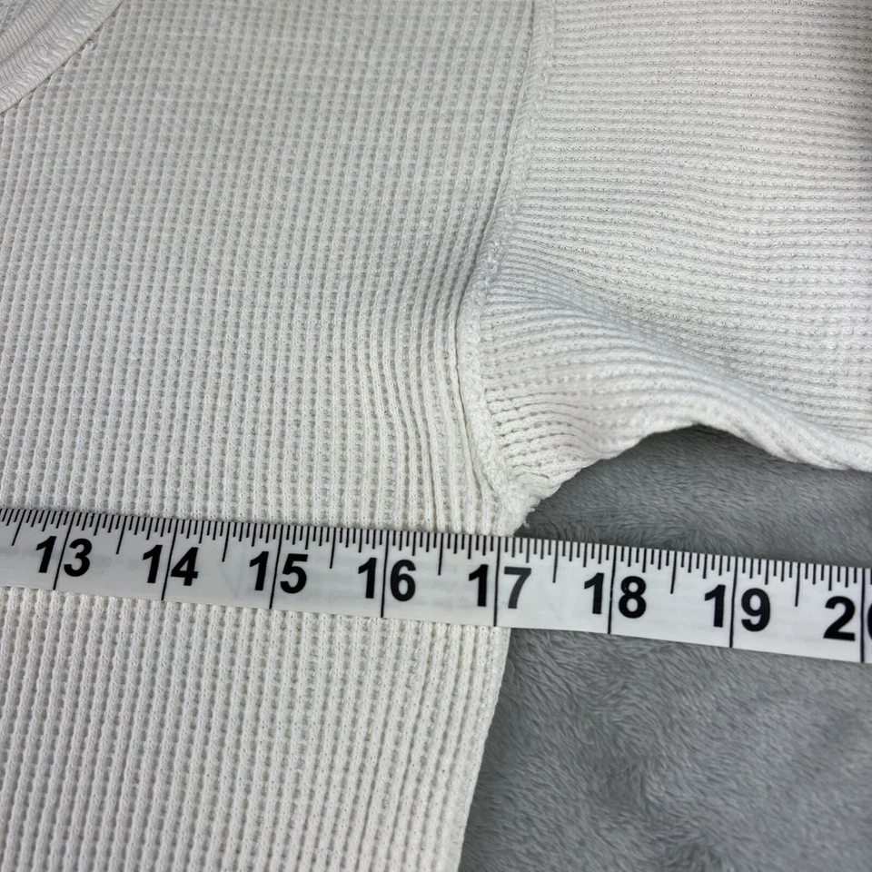 Vintage 50s 60s Thermal Shirt Mr. Walker Men’s Large White Long Sleeve USA Slim - Image 4 of 4