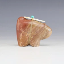 NATIVE AMERICAN ZUNI RHYOLITE BOBCAT FETISH BY LELAND BOONE & DAPHNE QUAM