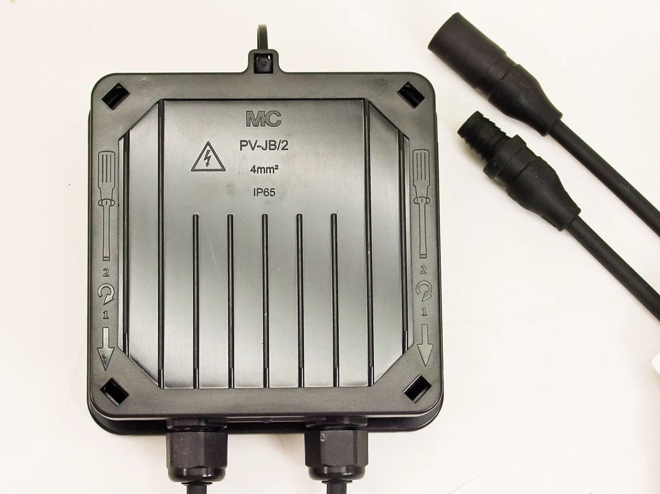 MC PV-JB/2 14AWG Solar Panel Junction Box Terminal w/ MC3 Connectors - New J-Box - Image 4 of 4