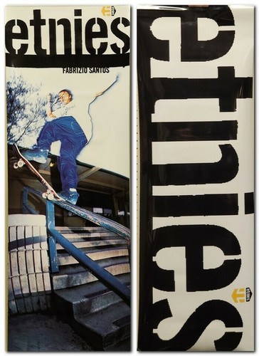 Etnies 2002 Skateboard Fabrizio Santos HUGE 2 side Vinyl Banner NEW Old Stock