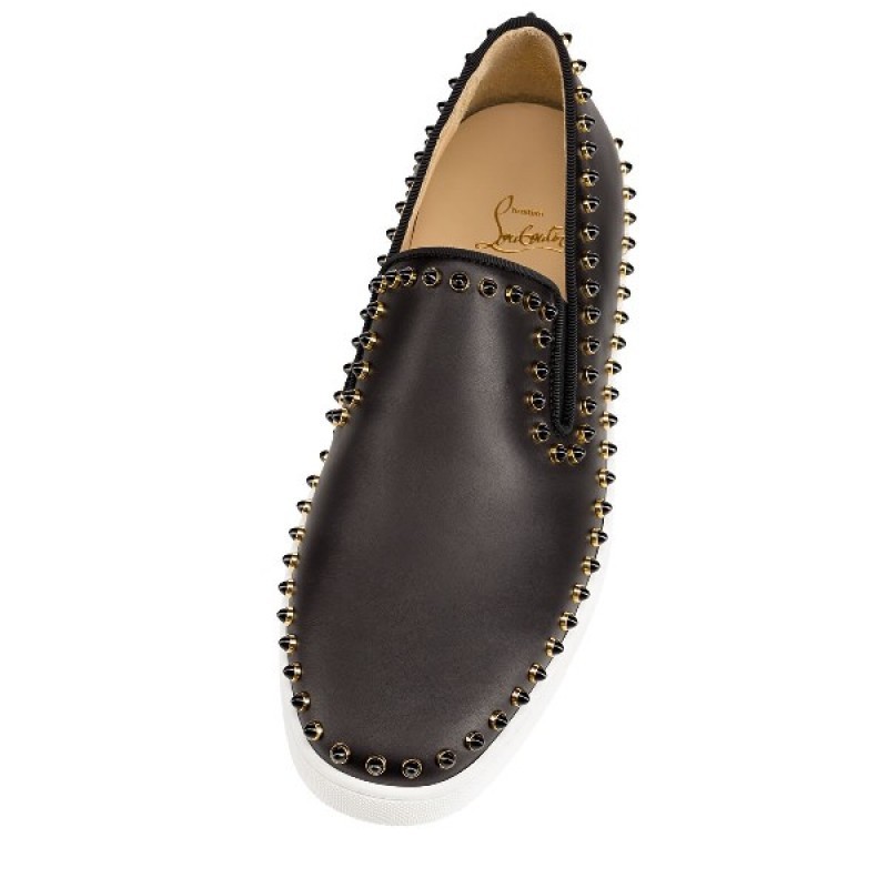 NIB CHRISTIAN LOUBOUTIN CADOR SLIP-ON SNEAKERS STUDDED BLACK
